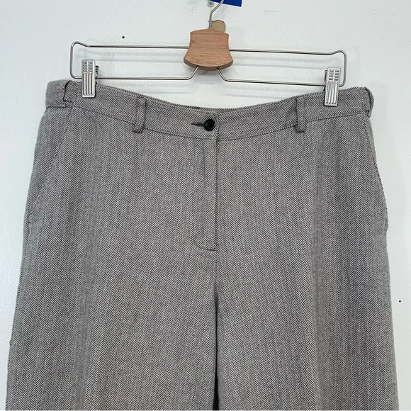 LL Bean Pants Woman 12 Trousers Classic Fit Straight Lined Pockets Career Cotton - Picture 4 of 15